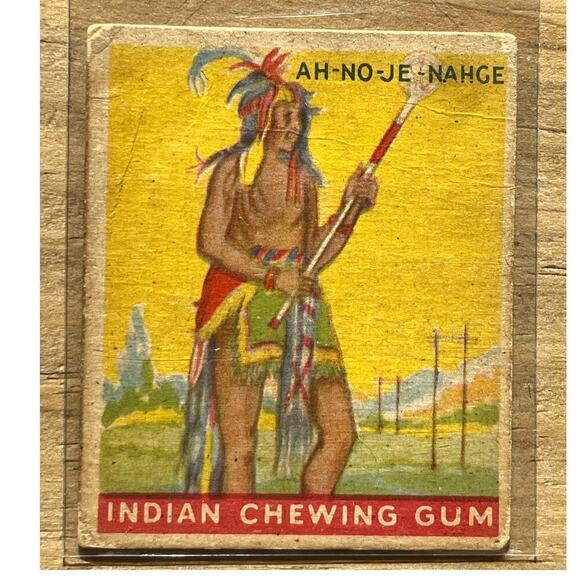 1933 Goudey Indian Chewing Gum #35 Card AH-NO-JE-NAHGE Sioux Tribe Rare Card - Picture 1 of 2